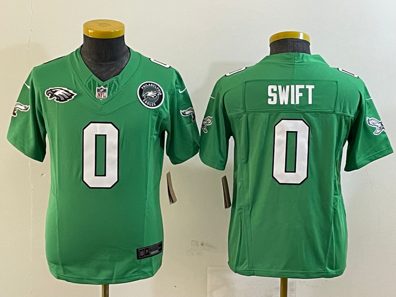 Youth 2025 Philadelphia Eagles 0 Swift green Nike NFL jersey style 5